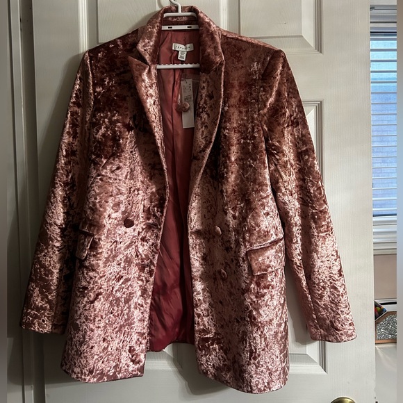 Matching Set Topshop Rose Velvet Blazer and Pants (Brand New with tags) - Picture 3 of 8
